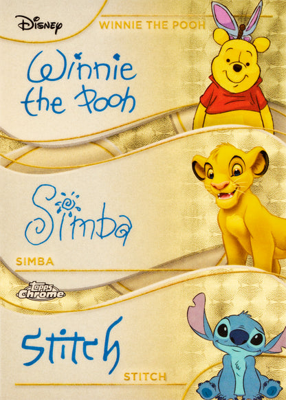 2025 Topps Chrome Disney Triple Facsimile Autograph