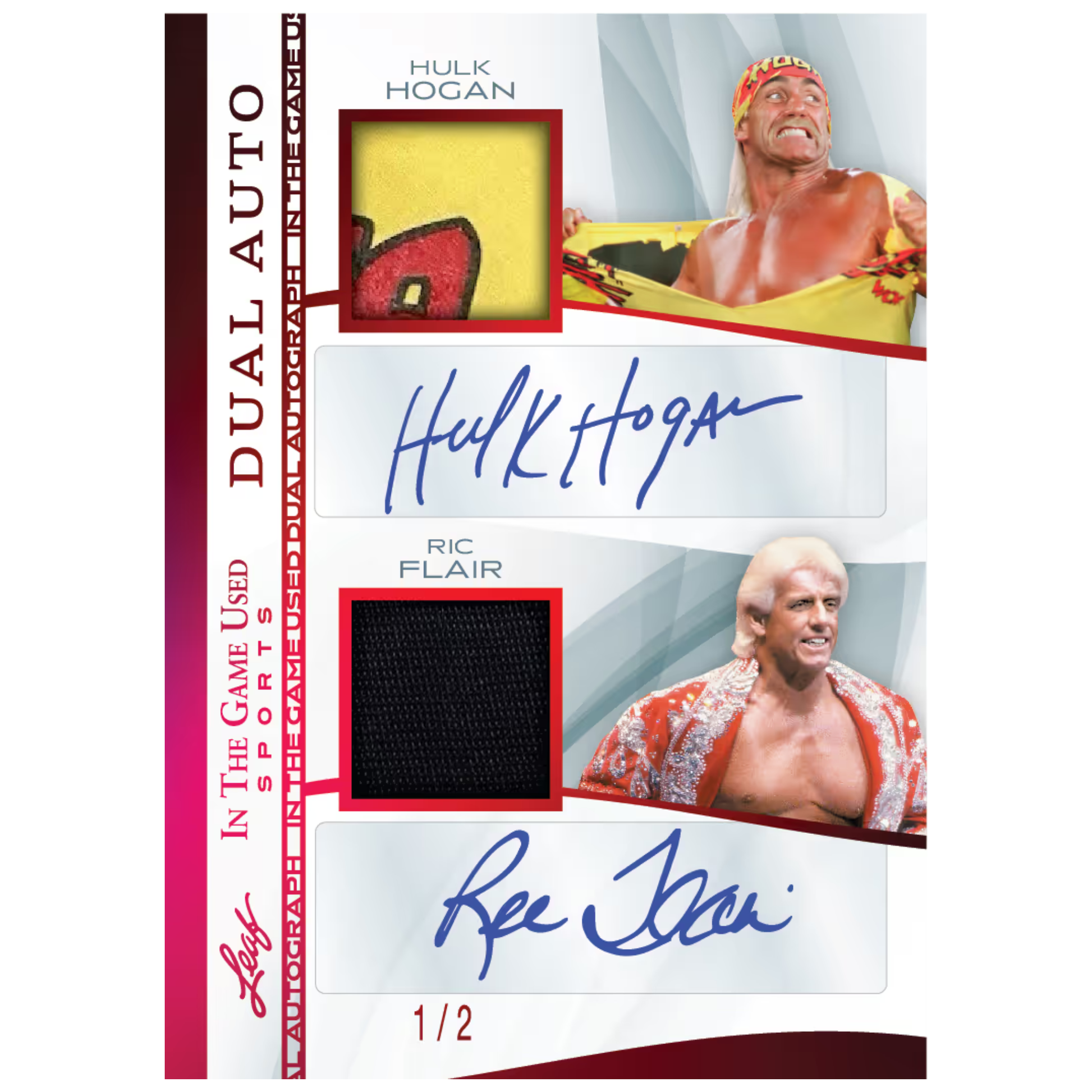 2025 Leaf In The Game Used Sports Dual Patch Auto Hulk Hogan & Ric Flair