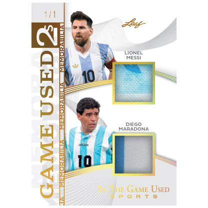 2025 Leaf In The Game Used Sports Lionel Messi & Diego Maradona