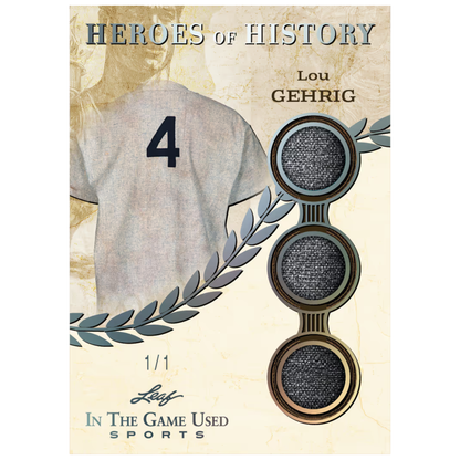 2025 Leaf In The Game Used Sports Lou Gehrig