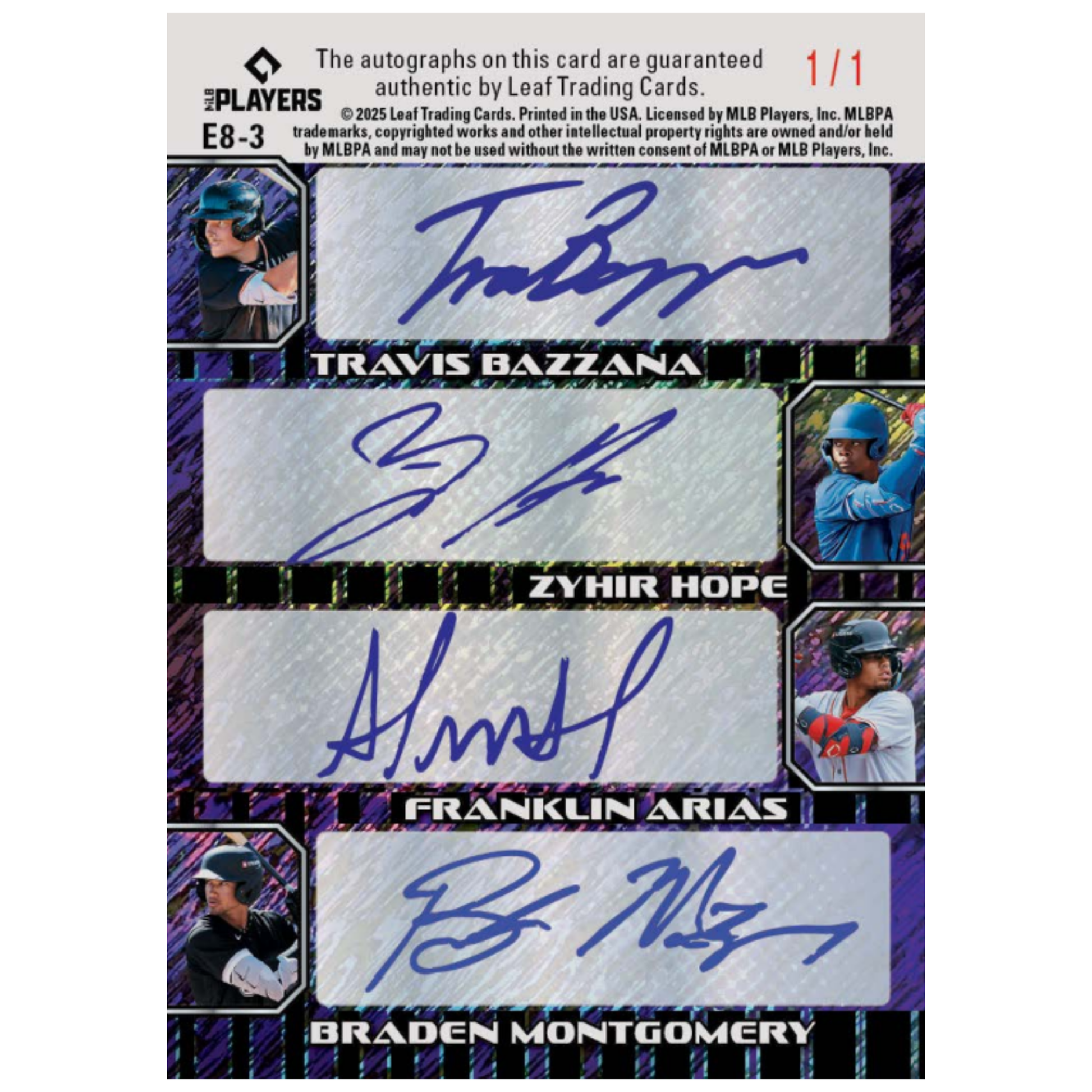 2025 Leaf Optichrome Baseball The 8 Auto Back