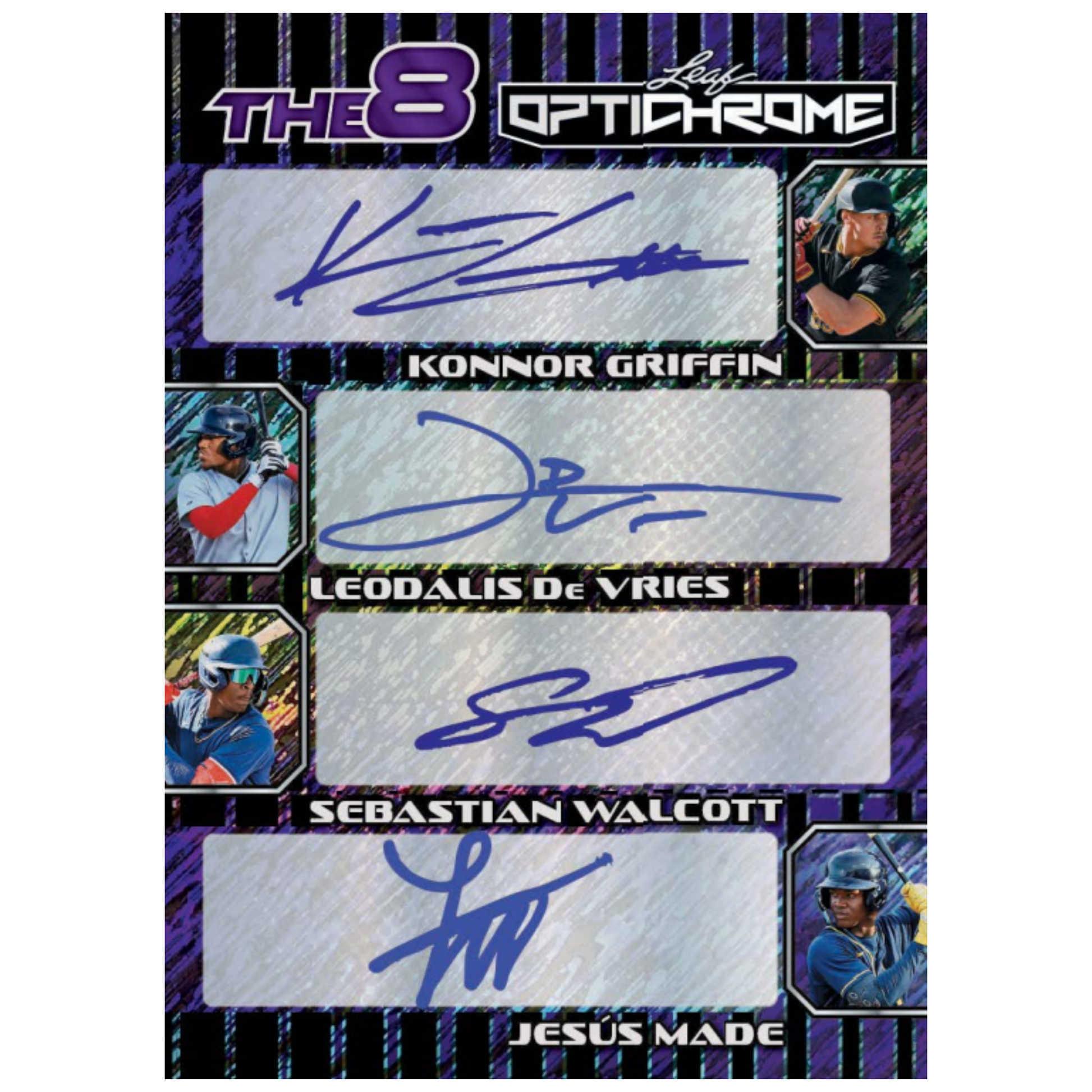 2025 Leaf Optichrome Baseball The 8 Auto Front Side