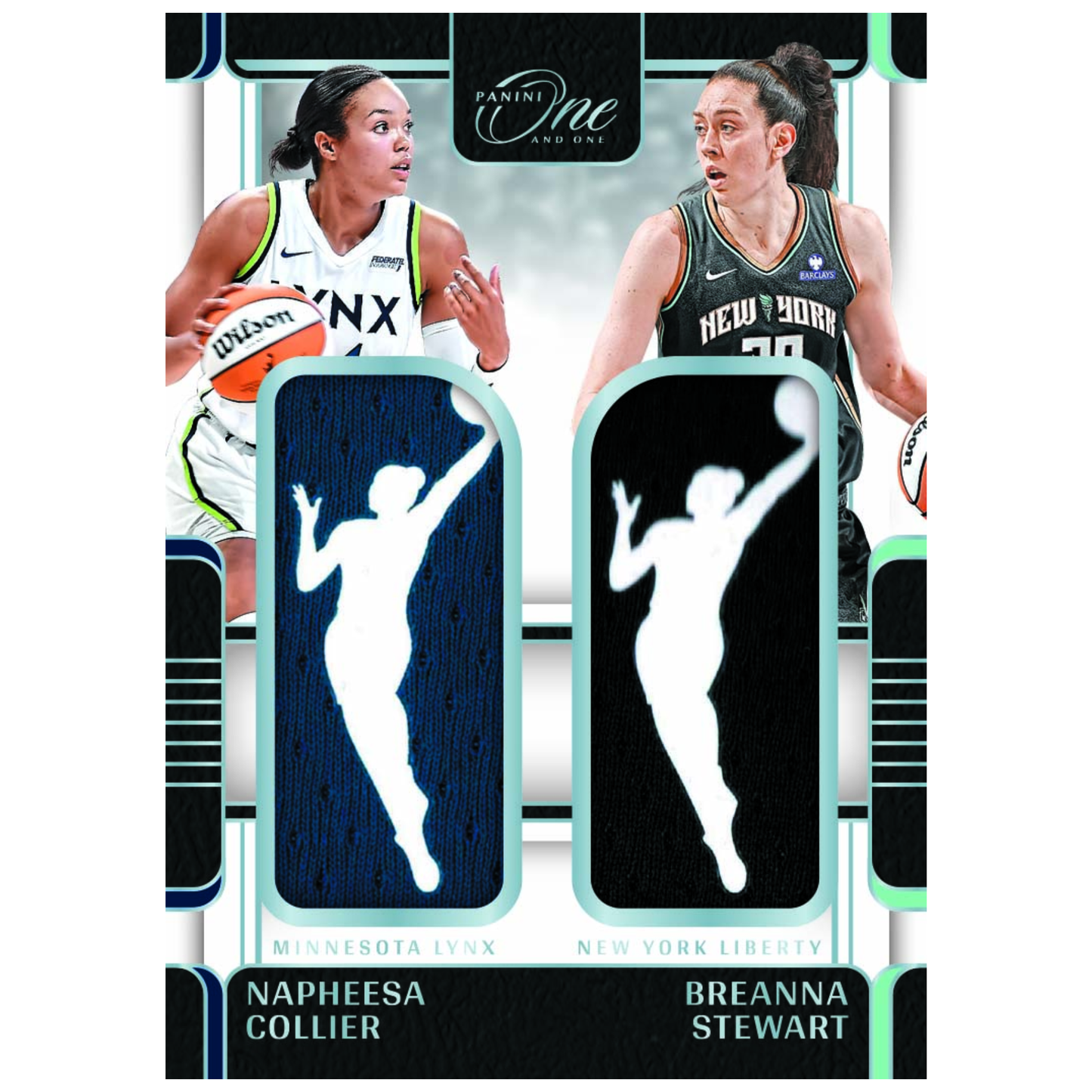 2025 Panini One & One WNBA Dual WNBA Logo Napheesa Collier & Breanna Stewart