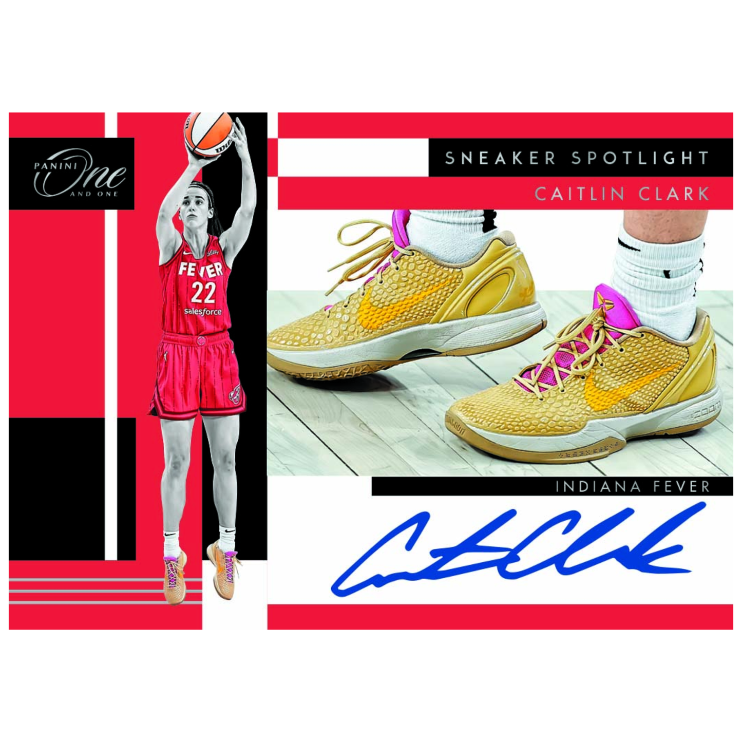 2025 Panini One & One WNBA Sneaker Spotlight Caitlin Clark