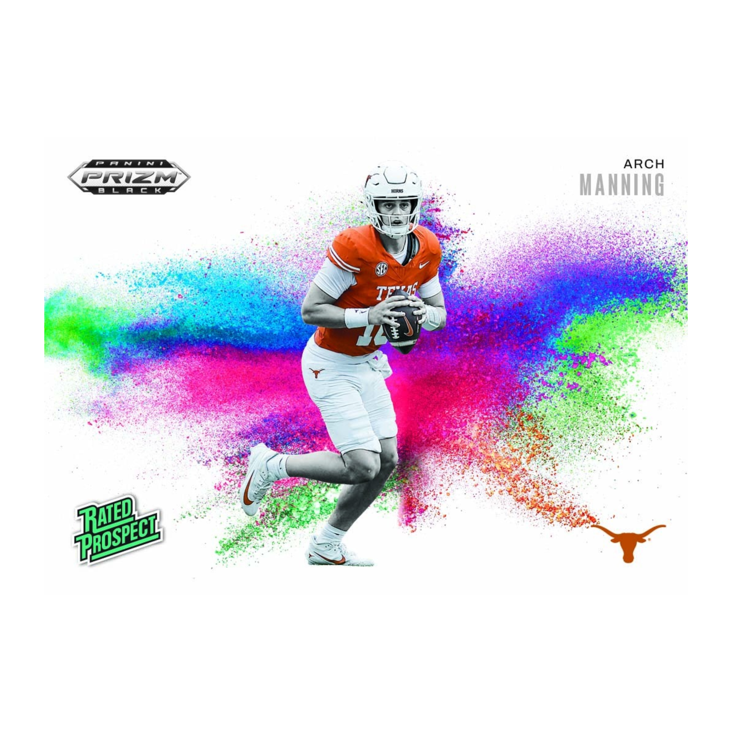 2025 Panini Prizm Black Football Color Blast Arch Manning