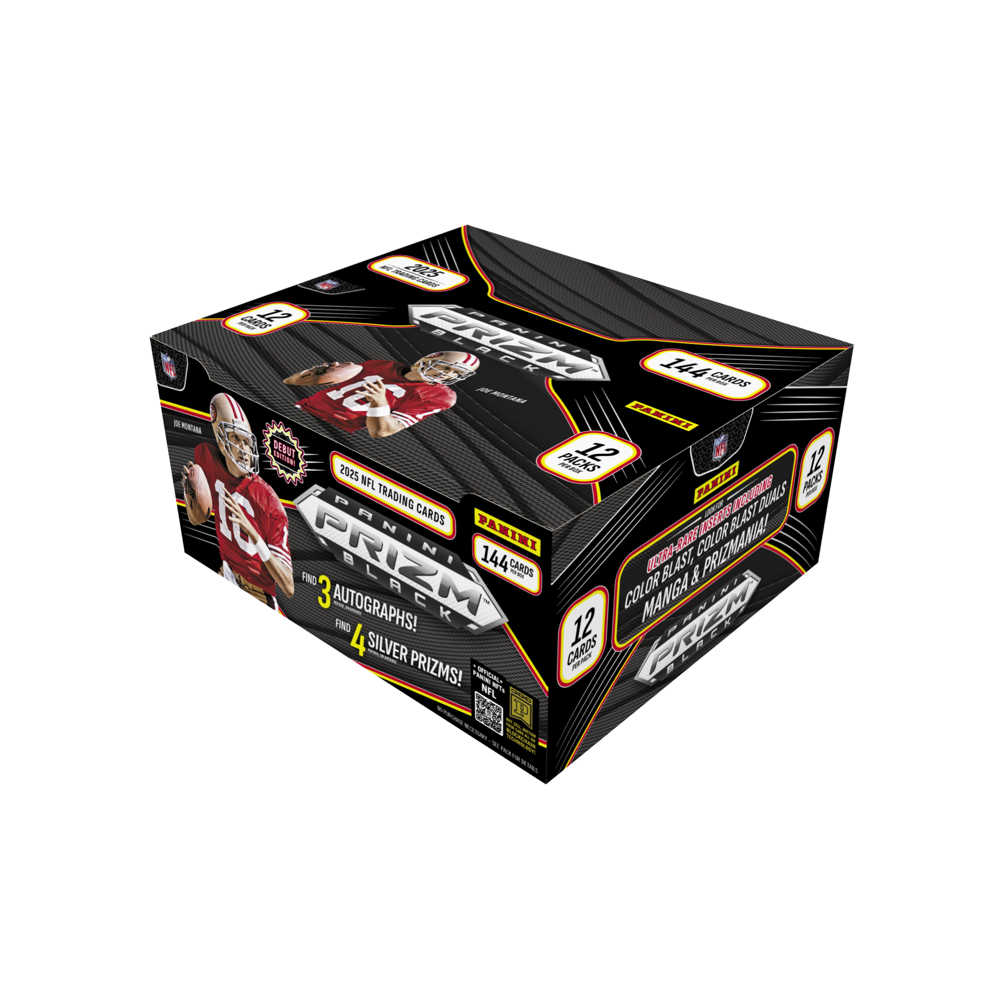 2025 Panini Prizm Black Football Hobby Box | 3 Autographs per Box