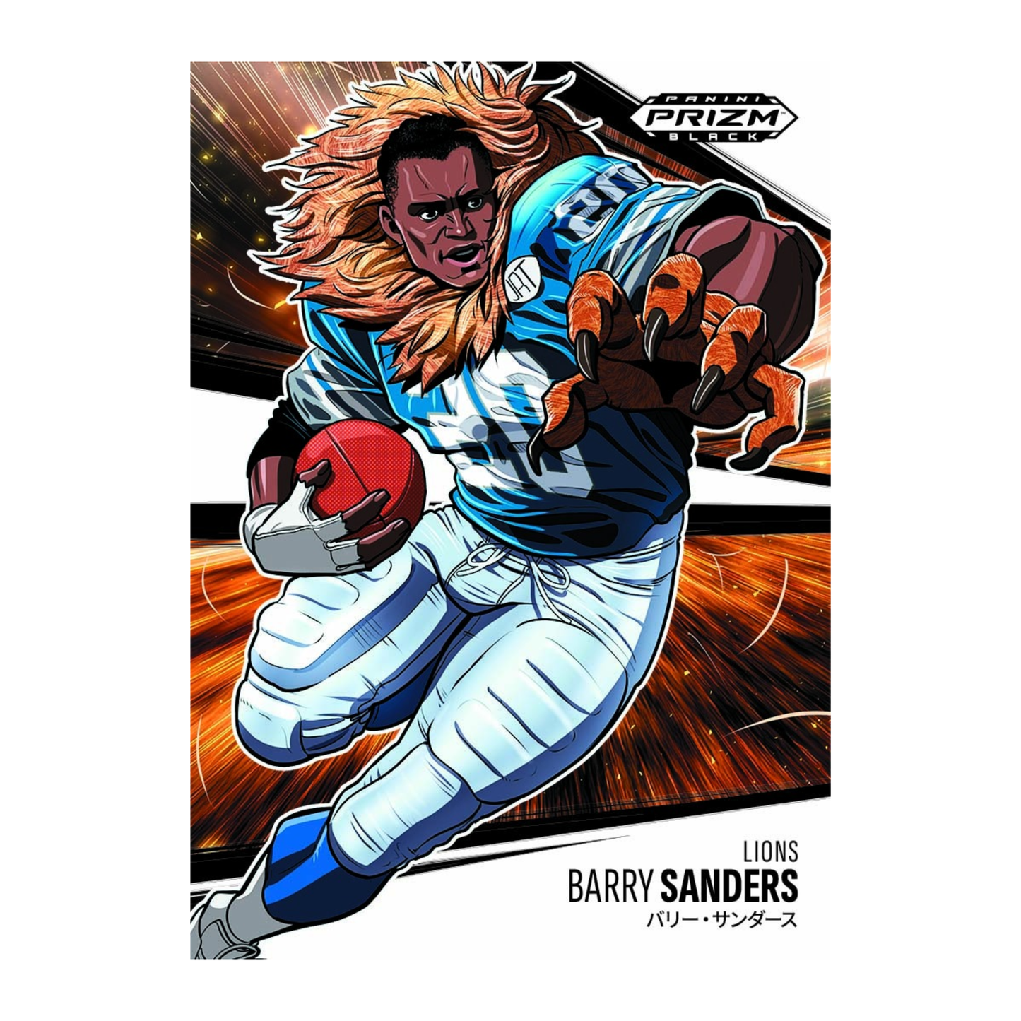 2025 Panini Prizm Black Football Manga Barry Sanders