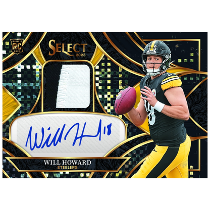 2025 Panini Select Football Hobby H2 Black Disco Rookie Signature Memorabilia Will Howard