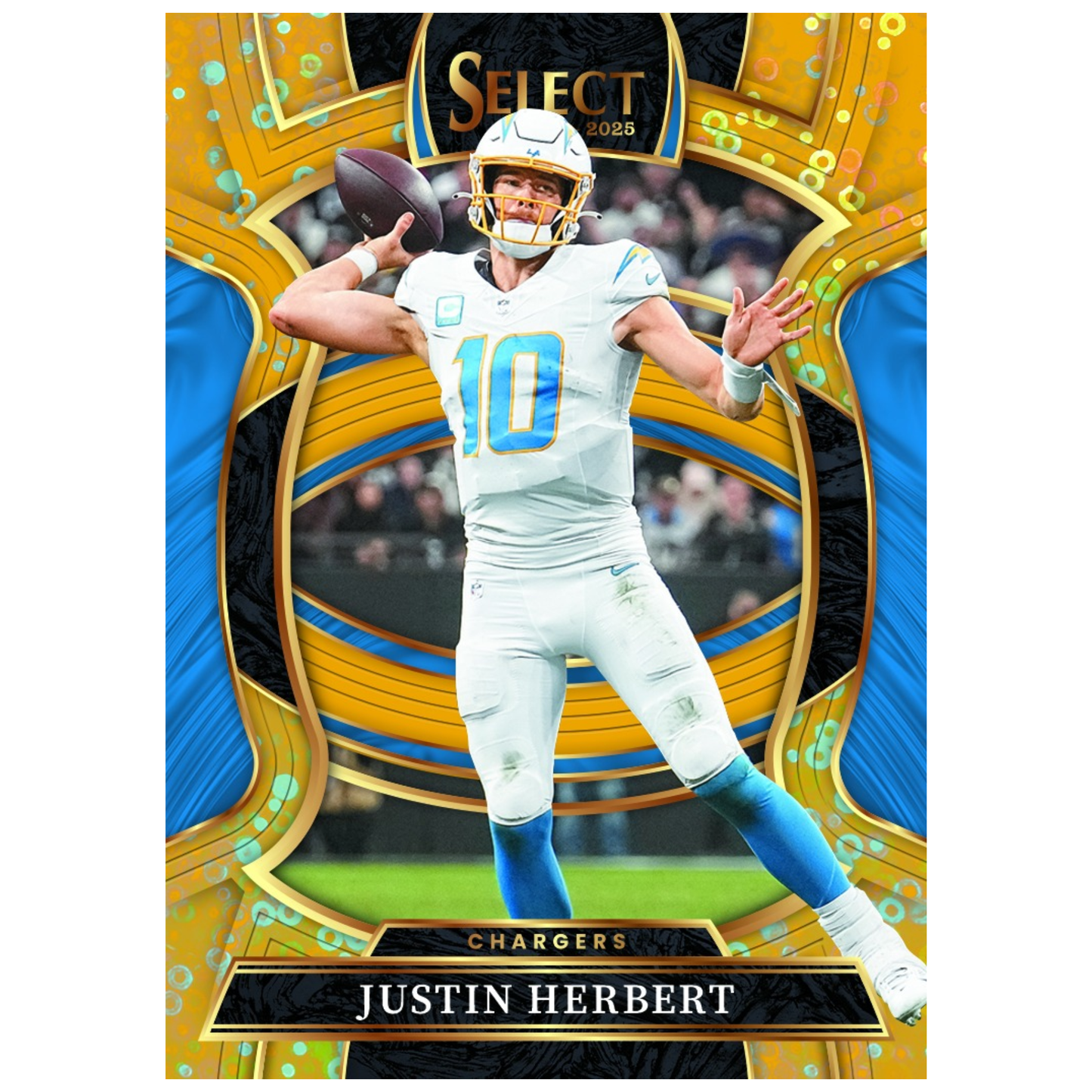 2025 Panini Select Football Hobby H2 Gold Disco Justin Herbert