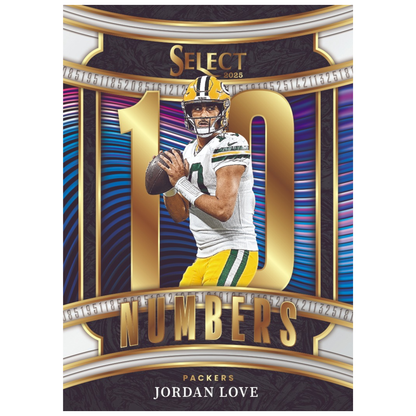 2025 Panini Select Football Numbers Jordan Love