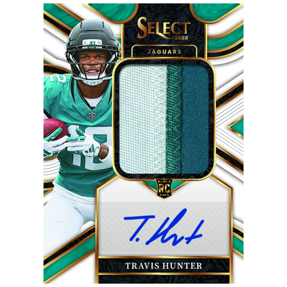 2025 Panini Select Football Rookie Jumbo Patch Auto Travis Hunter
