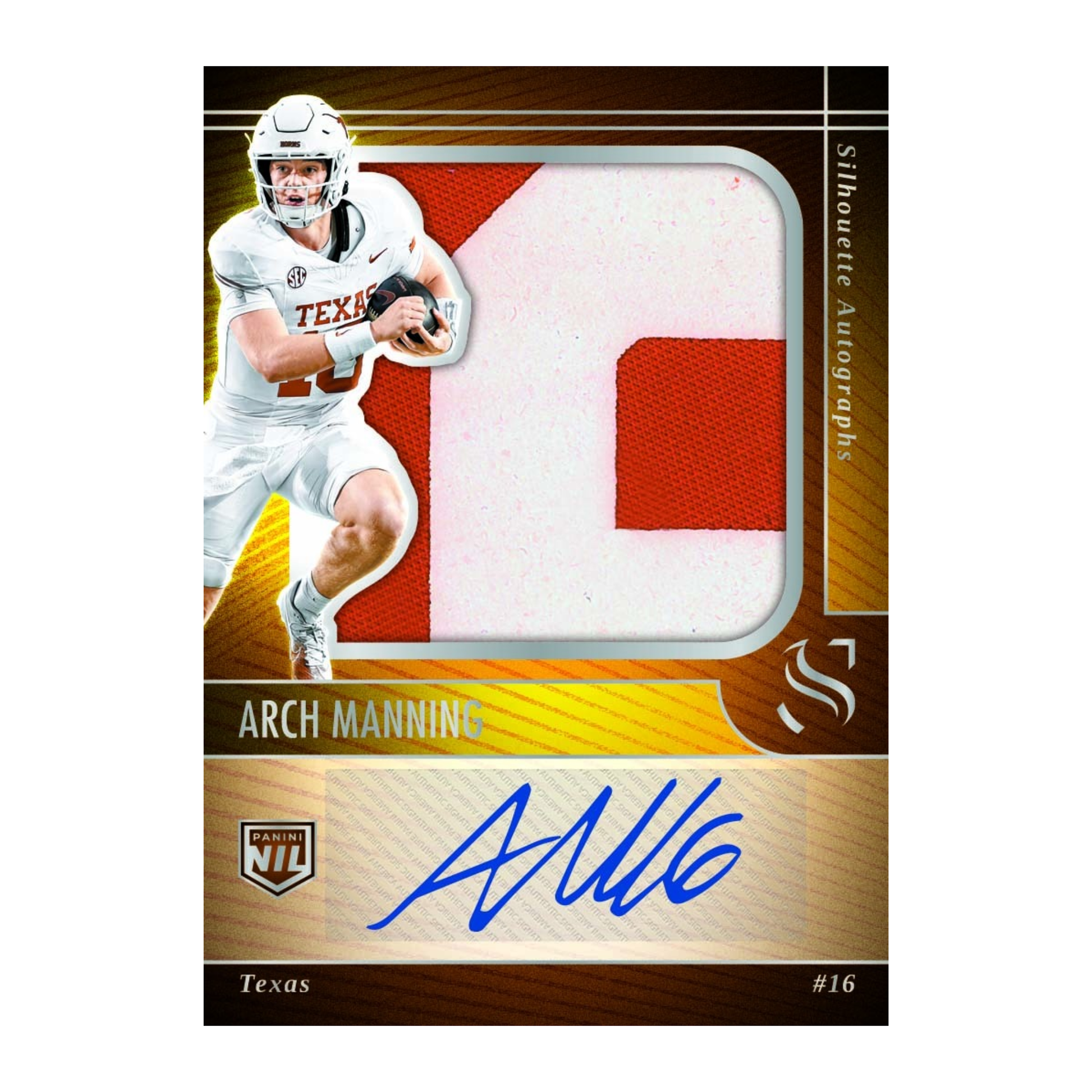 2025 Panini Silhouette Football Silhouette Autographs Arch Manning