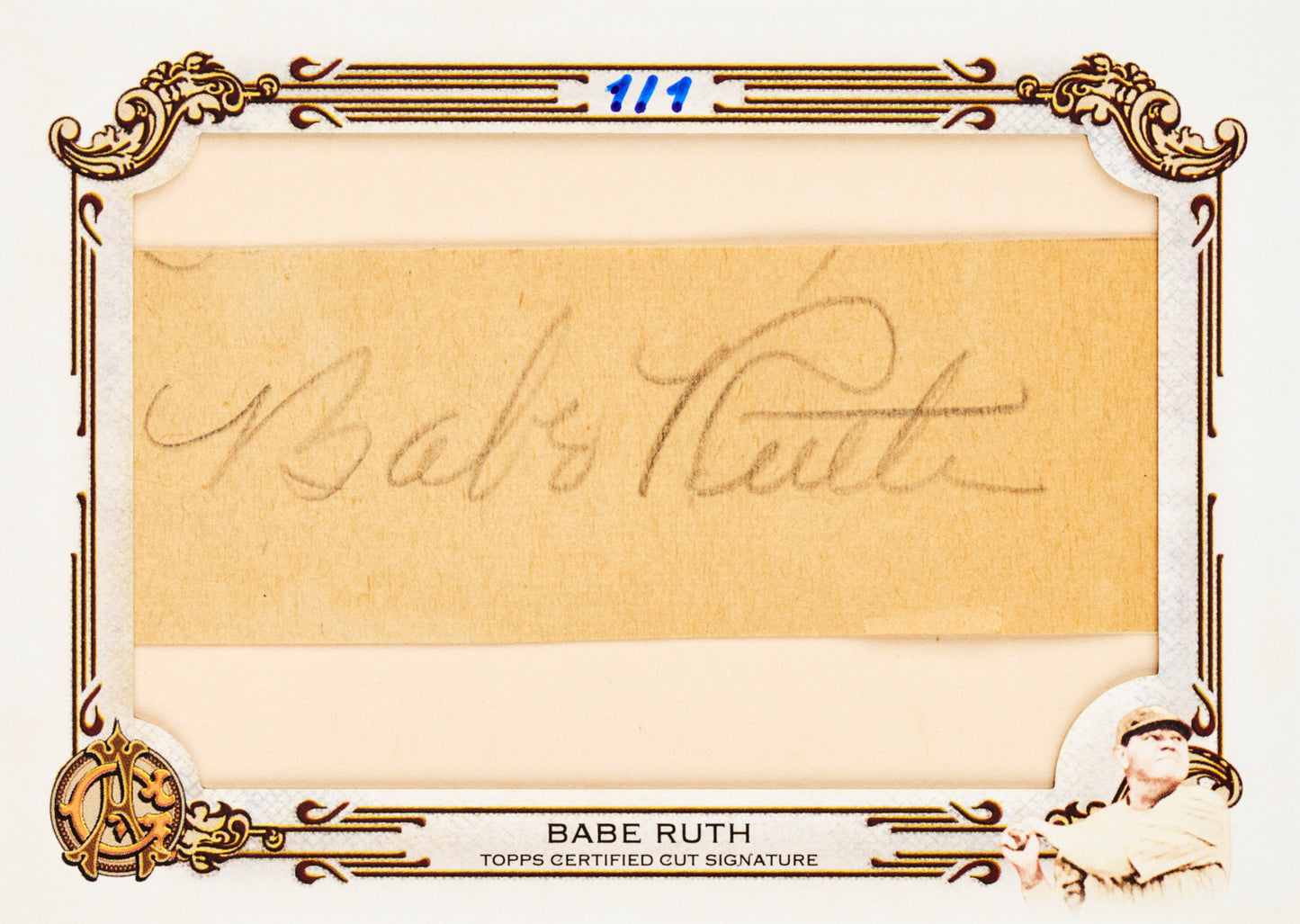 2025 Topps Allen & Ginter Baseball Cut Autograph Babe Ruth