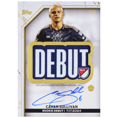 2025 Topps Chrome MLS Soccer Debut card Cavan Sullivan