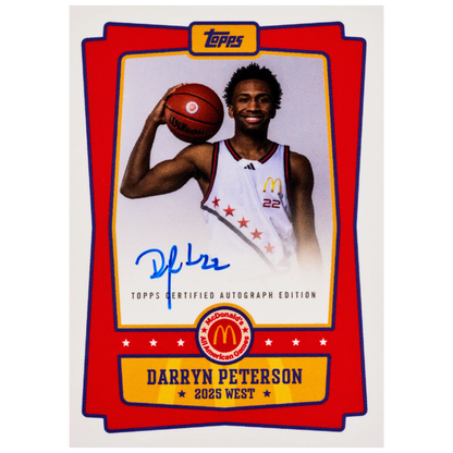 2025 Topps Chrome McDonald's All American Basketball Event Autographs Darryn Peterson