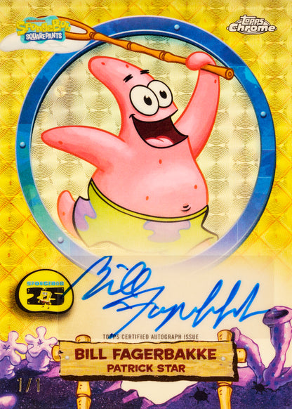 2025 Topps Chrome SpongeBob Autograph Card