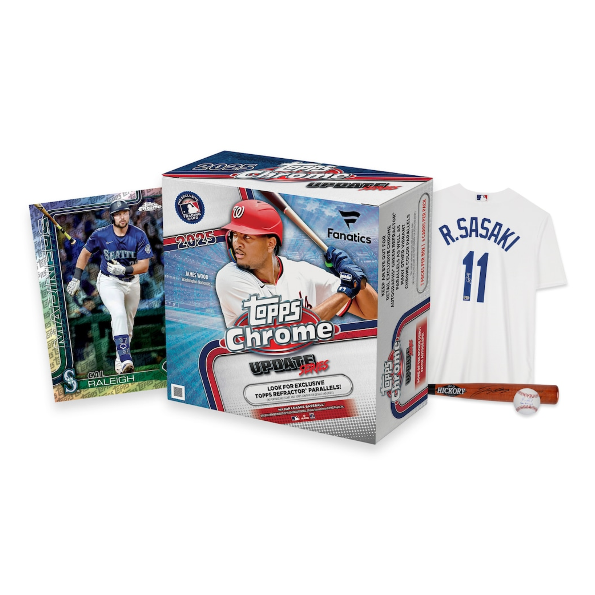 2025 Topps Chrome Update Baseball Fanatics Exclusive Mega Box with Fanatics Authentic Memorabilia