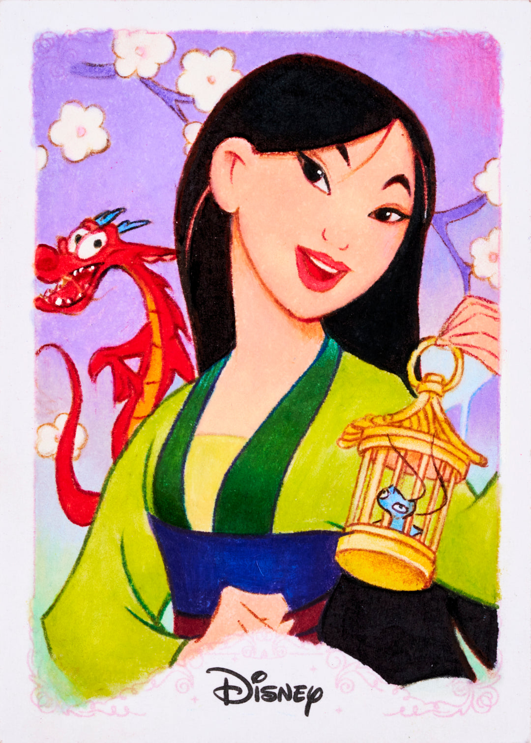 2025 Topps Disney Wonder Mulan Princess Sketch Card