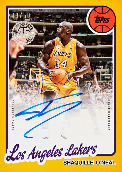 2025-26 Topps Basketball Shaquille O'Neal Autograph