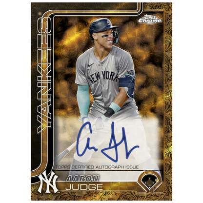 2025 Topps Gilded Collection Baseball Topps Chrome Gold Auto Aaron Judge