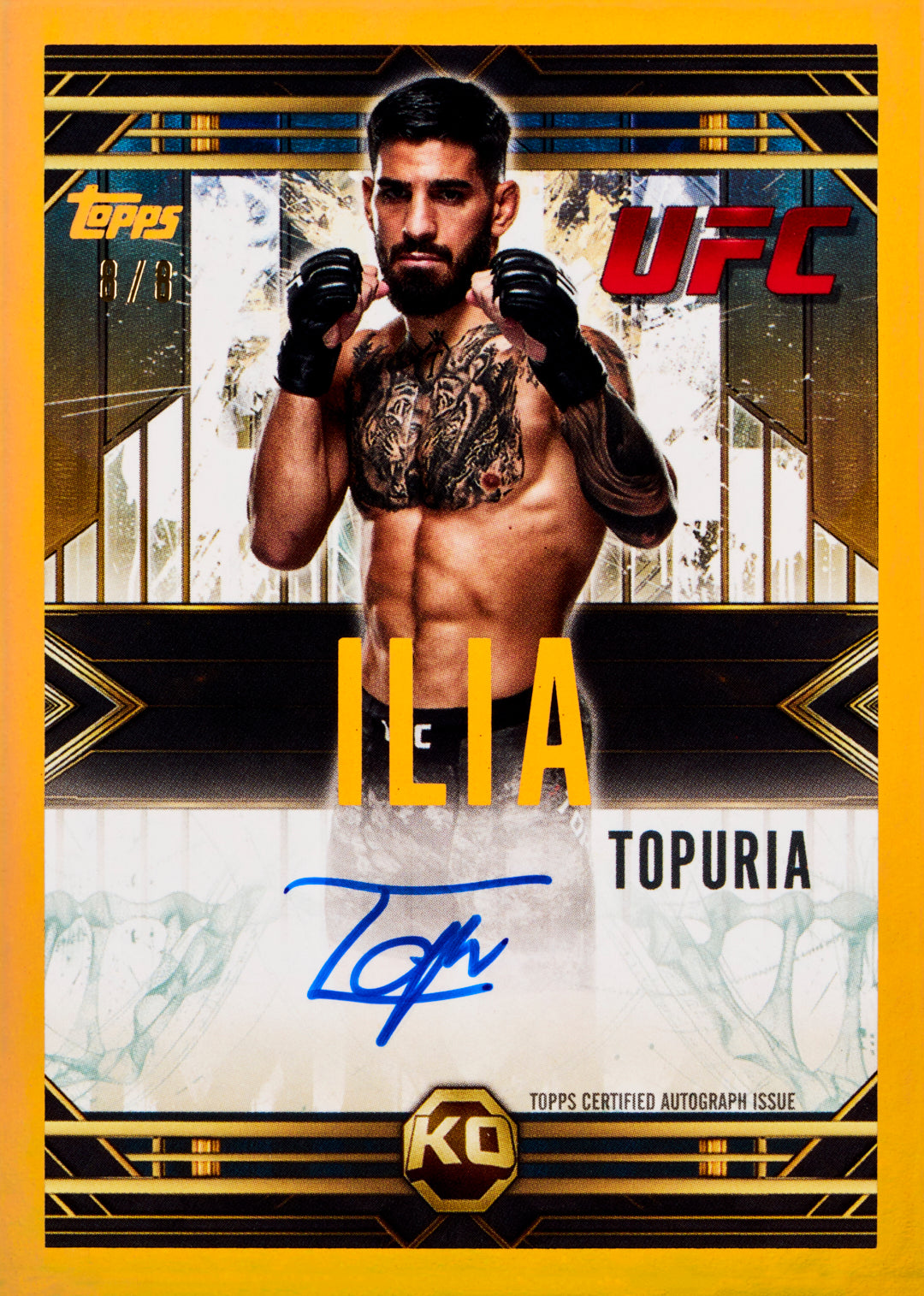 2025 Topps Knockout UFC Autograph Ilia Topuria