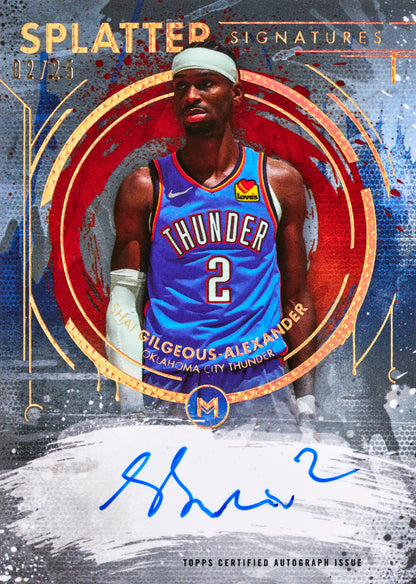 2025-26 Topps Motif Basketball Shai Gilgeous-Alexander Splatter Signatures Autograph Card