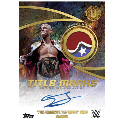 2025 Topps Universe WWE Title Marks Relic Autographs Code Rhodes