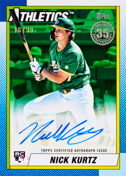 2025 Topps Update Series Baseball Nick Kurtz Rookie Autograph