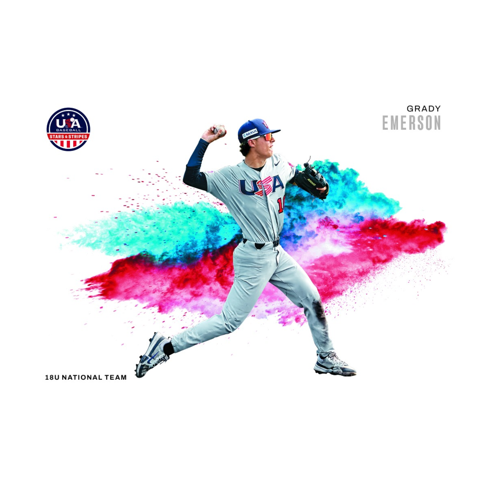 2026 Panini Stars & Stripes Prizm Baseball Color Blast Grady Emerson