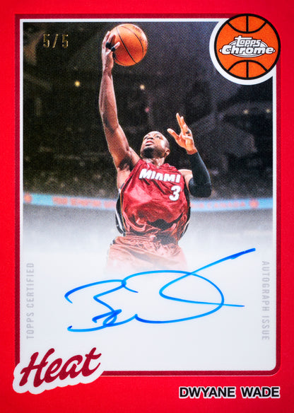 2025-26 Topps Chrome Update Basketball Dwayne Wade 19801981 Topps Basketball Autographs Card