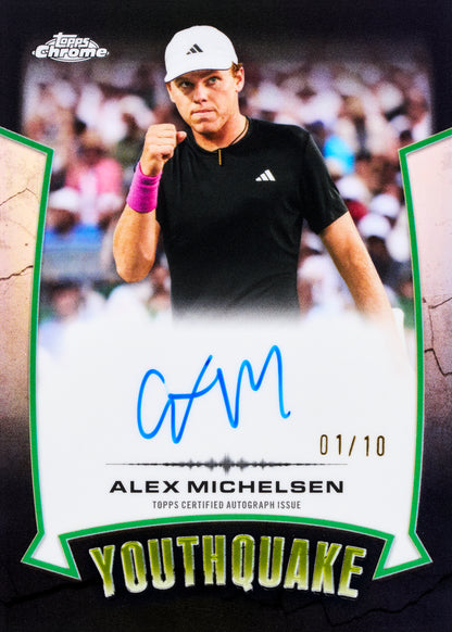 2026 Topps Chrome Tennis Alex Michelsen Youthquake Signatures Card