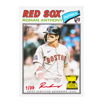 2026 Topps Heritage Baseball Real Autograph Roman Anthony