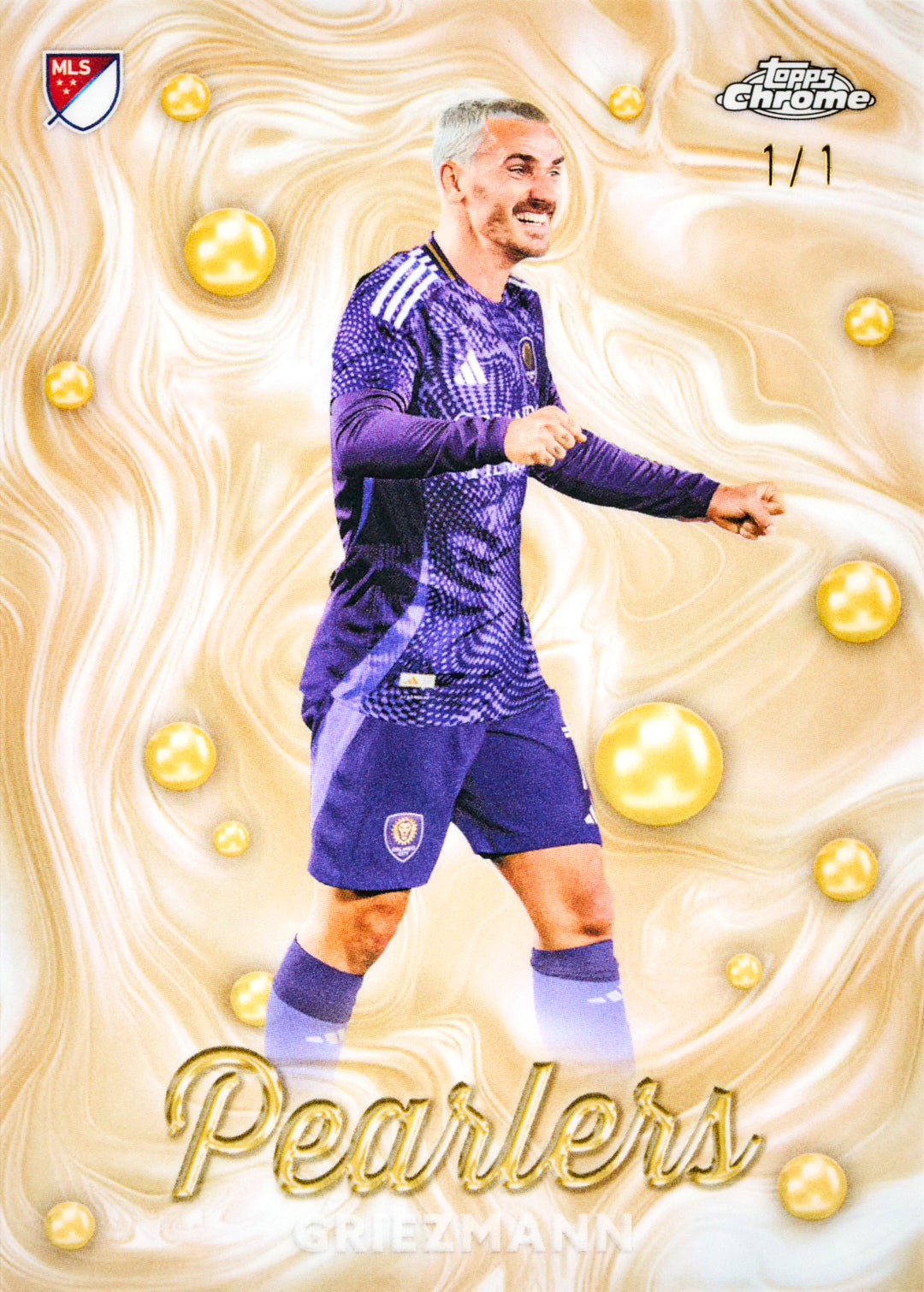 2026 Topps Chrome Major League Soccer Antoine Griezmann Pearlers Card
