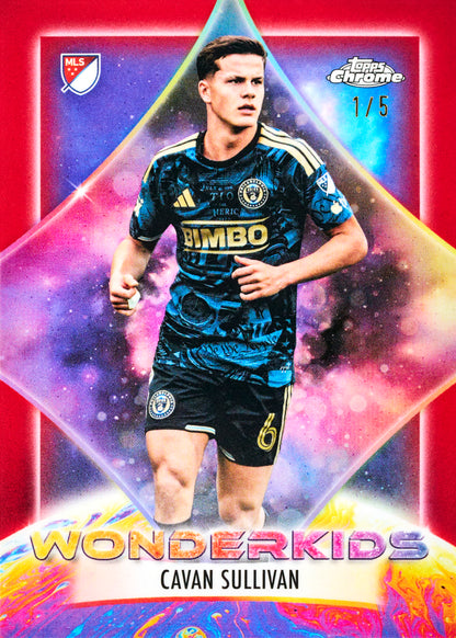 2026 Topps Chrome Major League Soccer Cavan Sullivan Wonderkids Card