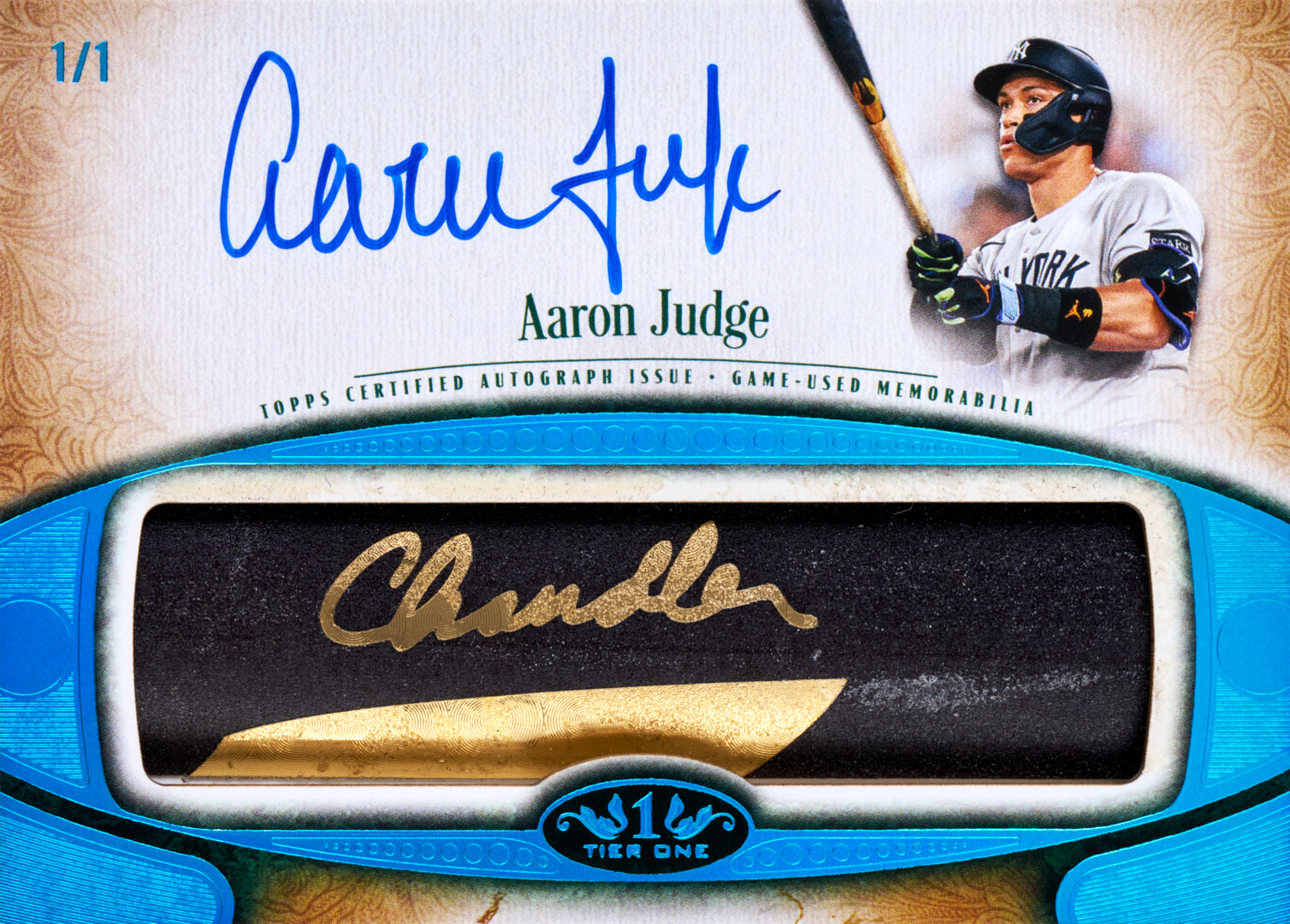 2026 Topps Tier One Baseball Aaron Judge Limited Lumber Autograph