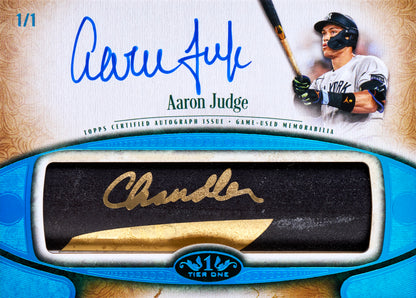 2026 Topps Tier One Baseball Aaron Judge Limited Lumber Autograph