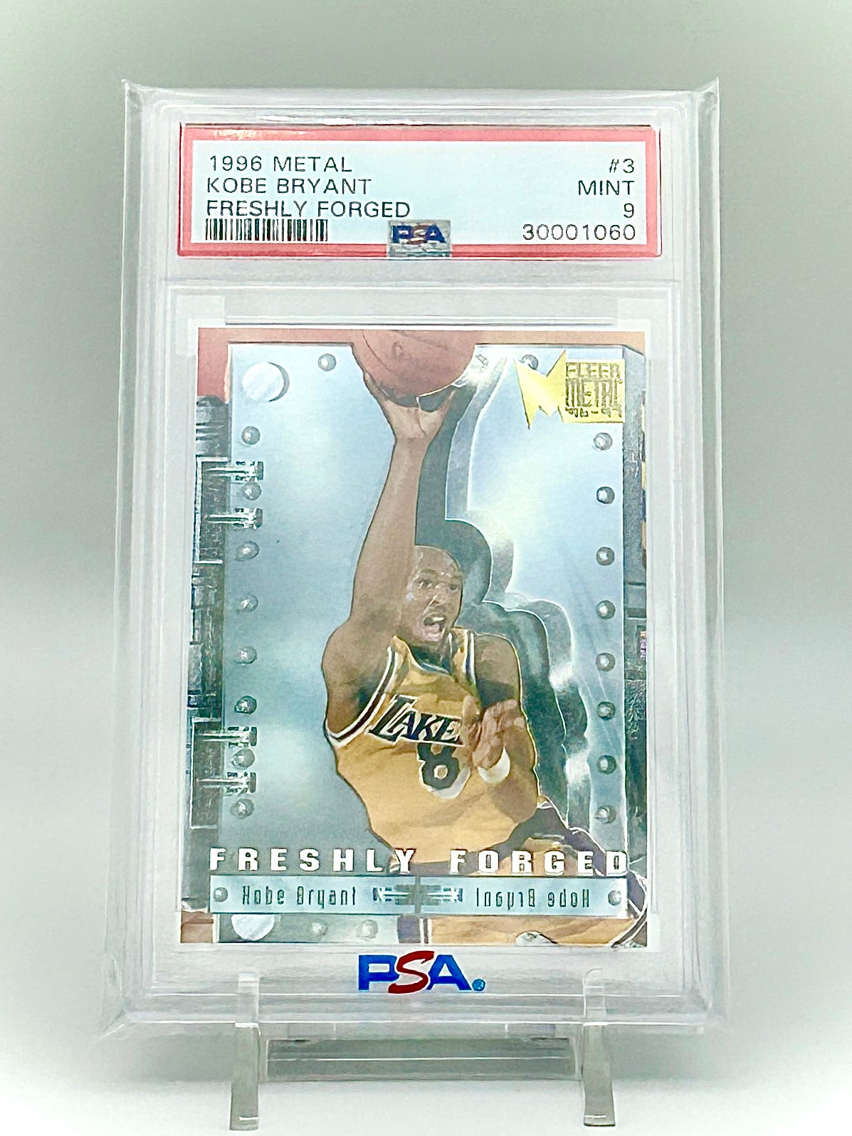 1996 Fleer Metal Freshly Forged: #3 Kobe Bryant (PSA 9)