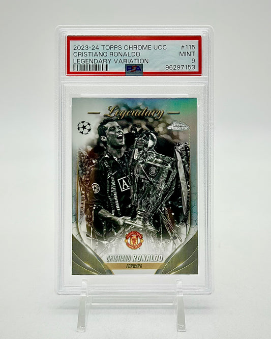 2023-24 Topps Chrome UCC Legendary Variation: #115 Cristiano Ronaldo (PSA 9)