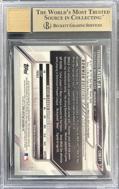 2016 Bowman Chrome Prospect Autographs #CPAFT Fernando Tatis Jr BGS 9.5 / Auto 10