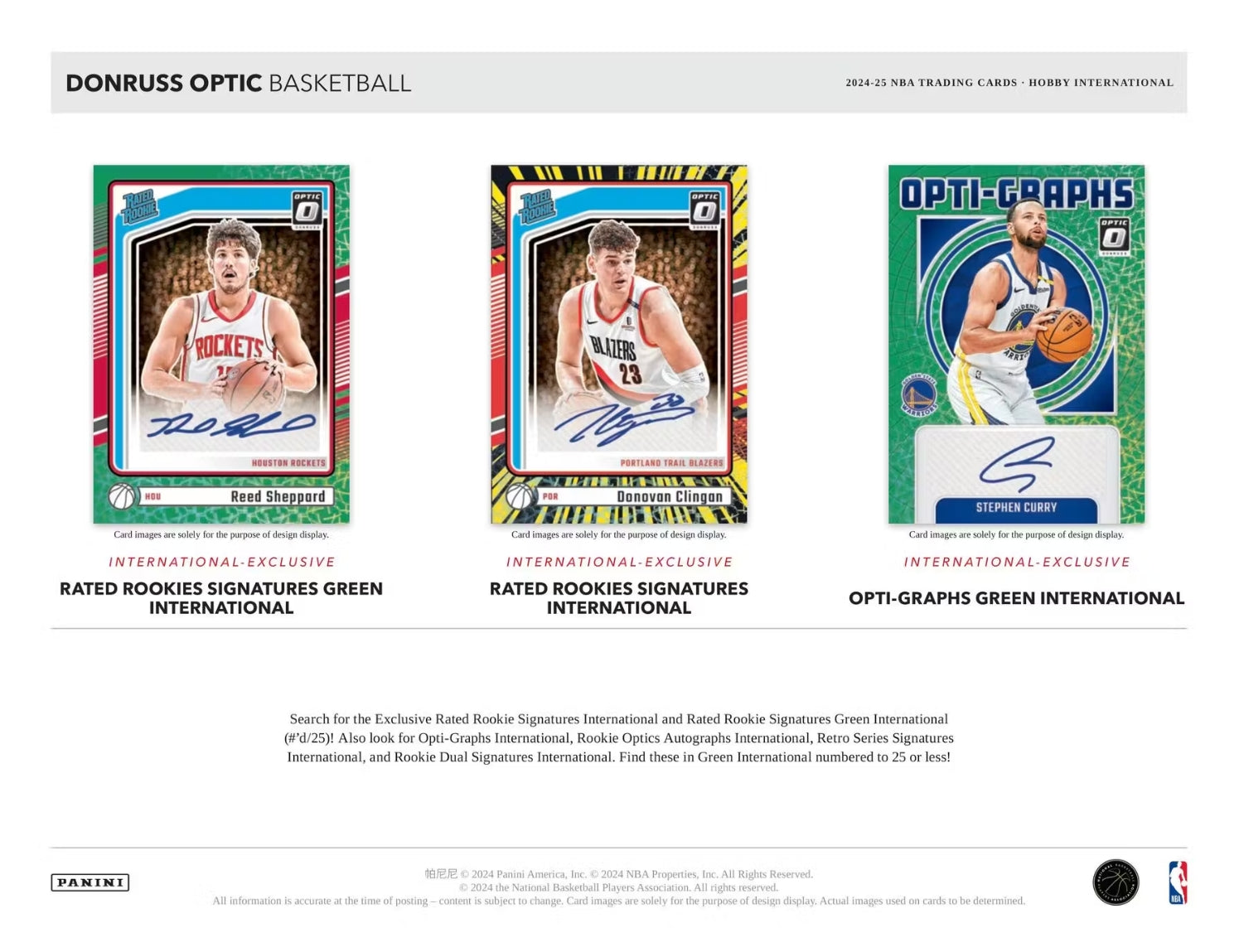 2024–25 Panini Donruss Optic Basketball International Hobby Box
