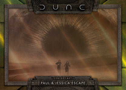 2024 Topps Chrome Dune Concept Art Paul & Jessica Escape