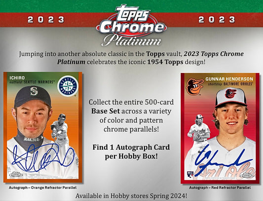 2023 Topps Chrome Platinum Anniversary Baseball Hobby Sealed Case (12 boxes)
