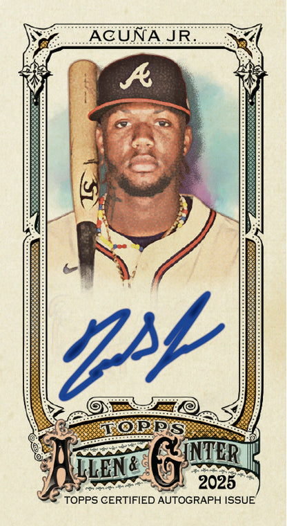2025 Topps Allen & Ginter Baseball Mini Autograph Ronald Acuna Jr.