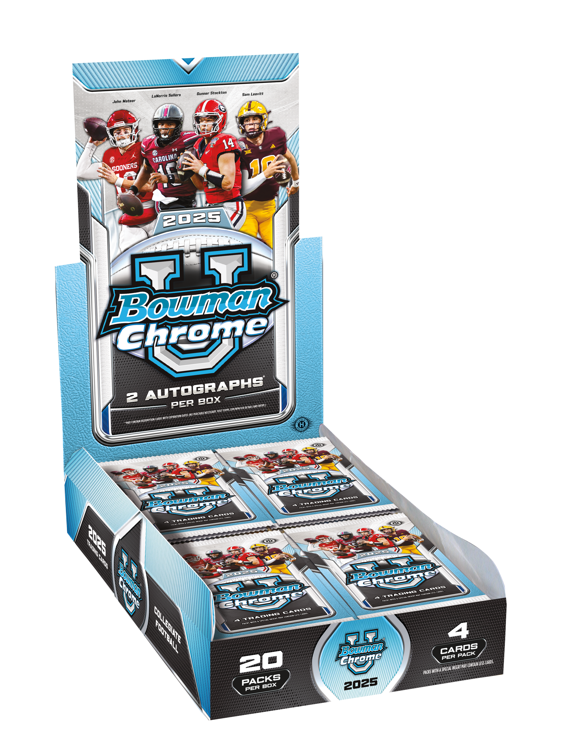 2025 Bowman University Chrome Football Hobby Box