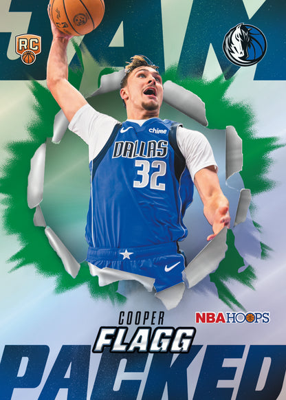 2025-26 Topps NBA Hoops Basketball Fanatics Exclusive Cooper Flagg Jam Packed Geen Hoops Card