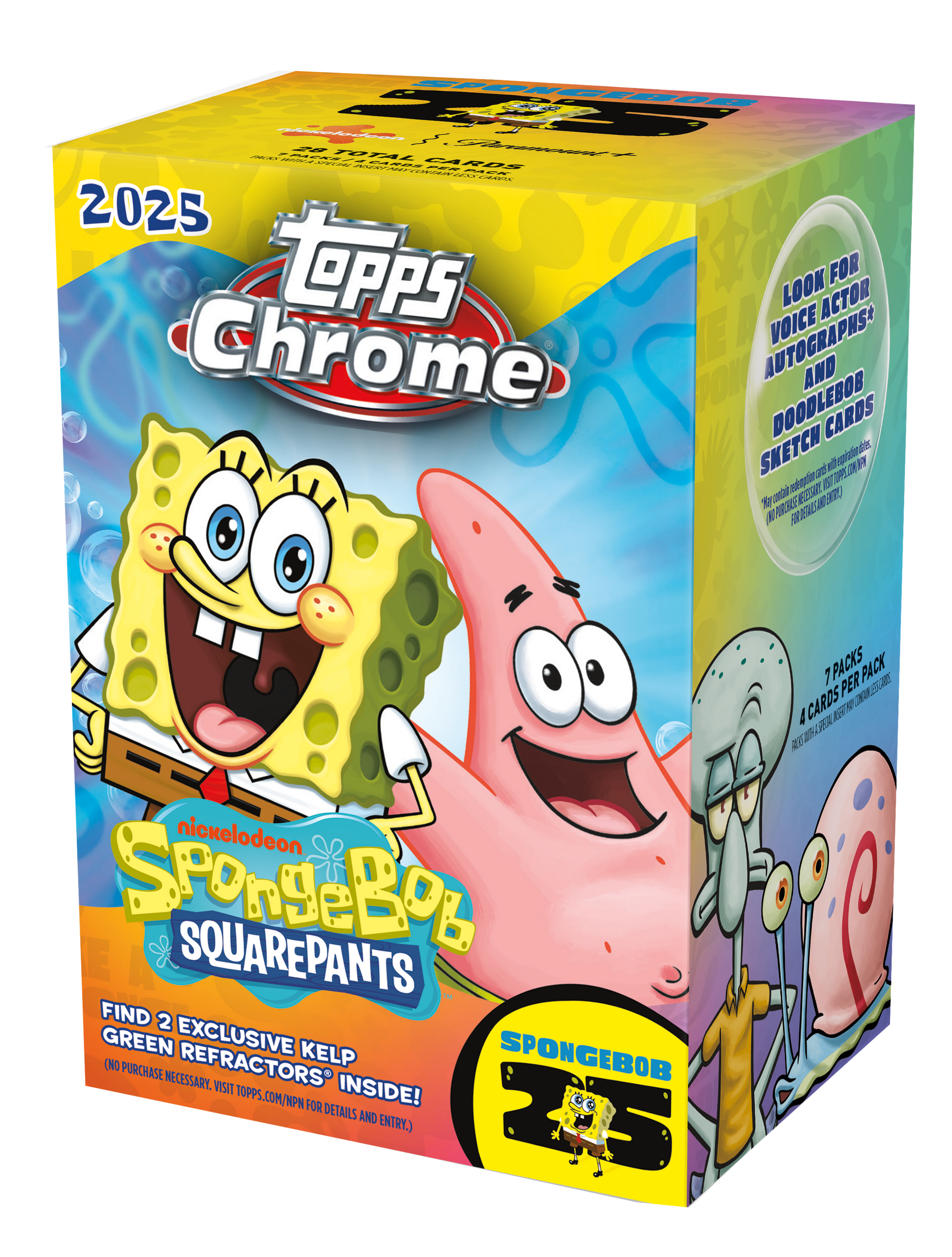 2025 Topps Chrome SpongeBob Value Box - 7 Packs, 2 Kelp Green Parallels | RL Sports Cards 2025 Topps Chrome SpongeBob Value Box - 7 Packs, 2 Kelp Green Parallels | RL Sports Cards