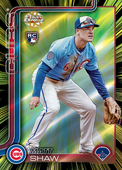 2025 Topps Chrome Update Baseball Radiating Rookie Matt Shaw