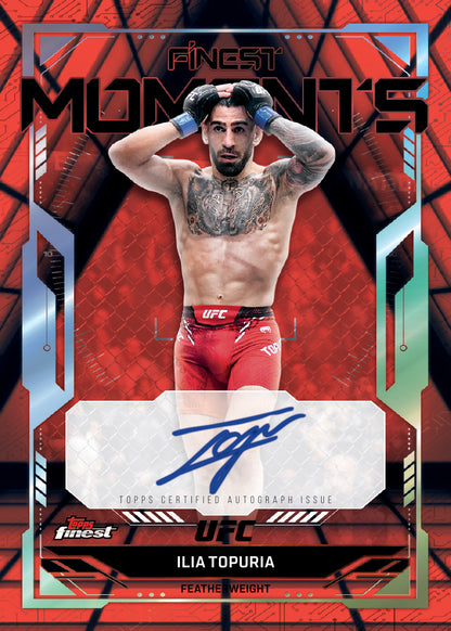 2025 Topps Finest UFC Finest Moments Autograph Ilia Topuria