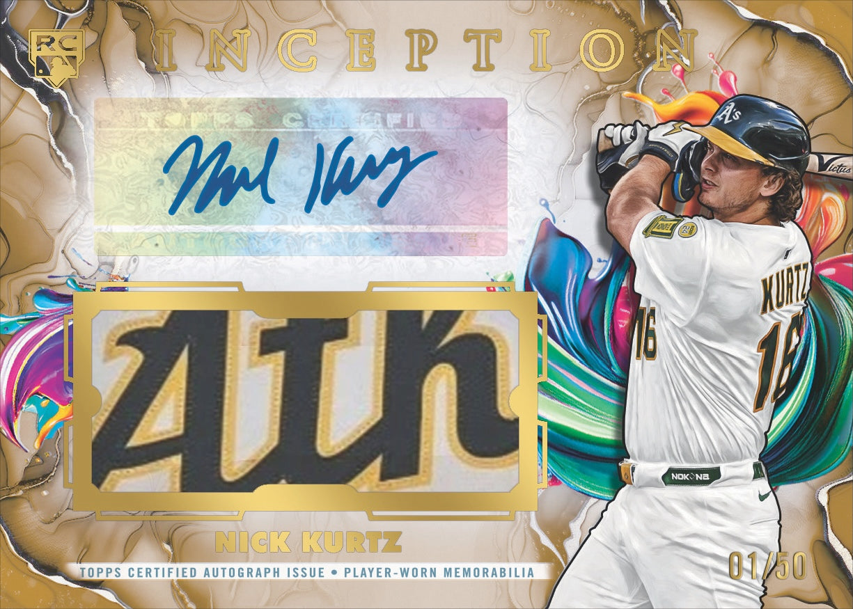 2025 Topps Inception Baseball Nick Kurtz Patch Autograph