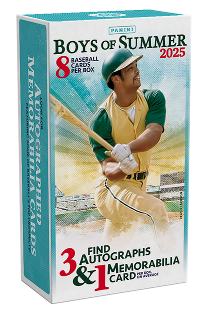 Panini Boys of Summer 2025 baseball hobby box with a player on the front